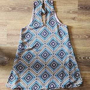 Cute Olivaceous Multi-colored Dress